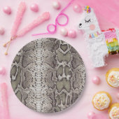 スネークスキンアニマルプリント ペーパープレート (パーティー)