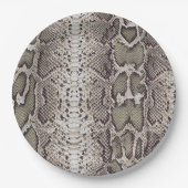 スネークスキンアニマルプリント ペーパープレート (正面)