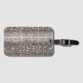 スネークスキンアニマルプリント ラゲッジタグ (正面横)