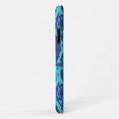 スネークスキンインブルーデザイン Case-Mate iPhoneケース (裏面/右)