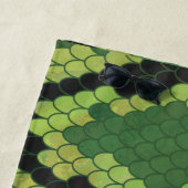 スネークスキングリーンプリント ビーチタオル (インサイチュ)