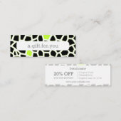 スネークスキングレーグリーンモザイクパターン割引ギフト スキニー名刺 (正面/裏面)