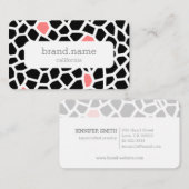 スネークスキングレーピンクモザイクパターンモダンデザイン 名刺 (正面/裏面)