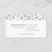 スネークスキングレーピンクモザイクパターンモダンデザイン 名刺 (裏面)