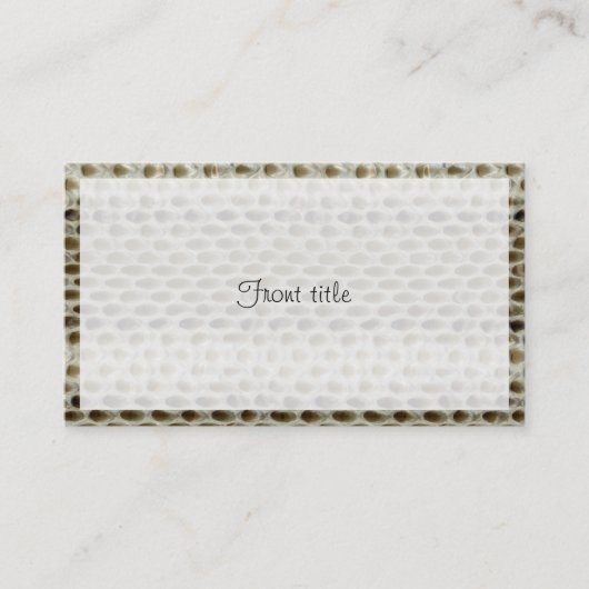 スネークスキンテクスチャ – 爬虫類スキン 名刺 (正面)