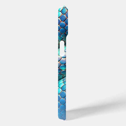 スネークスキンバイオレットとブルーグラデーションデザイン Case-Mate iPhoneケース (裏面 / 右)