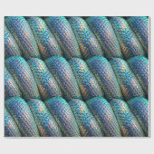 スネークスキンバイオレットとブルーグラデーション ラッピングペーパー (フラット)