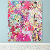 スネークスキンパターンウォールデコはっきりしたア鮮やかコロフ キャンバスプリント (インサイチュ (ウッドフロア))