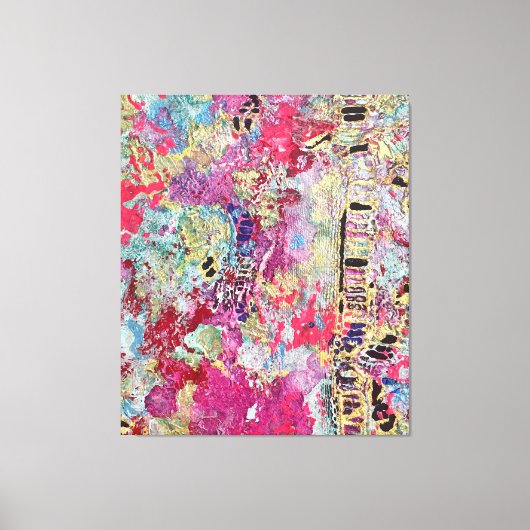 スネークスキンパターンウォールデコはっきりしたア鮮やかコロフ キャンバスプリント (正面)