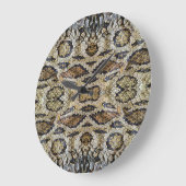 スネークスキンパターンテクスチャ ラージ壁時計 (傾斜)