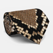 スネークスキンパターンデザイナータイ ネクタイ (ロール)
