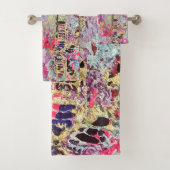 スネークスキンパターンフリースブランケットはっきりした鮮やか バスタオルセット (インサイチュ)