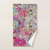 スネークスキンパターンフリースブランケットはっきりした鮮やか バスタオルセット (ハンドタオル)