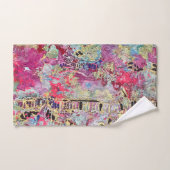 スネークスキンパターンフリースブランケットはっきりした鮮やか バスタオルセット (ハンドタオル)