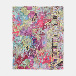 スネークスキンパターンフリースブランケットはっきりした鮮やか フリースブランケット