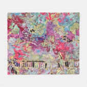 スネークスキンパターンフリースブランケットはっきりした鮮やか フリースブランケット (正面(横))