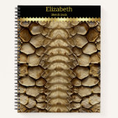 スネークスキンパターン詳細 ノートブック (正面)