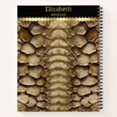 スネークスキンパターン詳細 ノートブック (裏面)