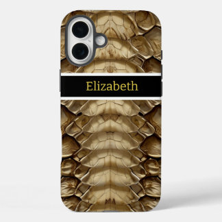 スネークスキンパターン詳細 iPhone 16 PLUSケース