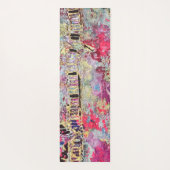 スネークスキンヨガマットはっきりした鮮やか金ゴールドカラフル ヨガマット (裏面)