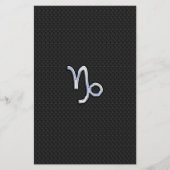 スネークスキン上のクロームのような山羊座〔占星術の〕十二宮図シンボル 便箋 (正面)