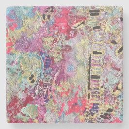 スネークスキン大理石コースターはっきりした鮮やか ストーンコースター