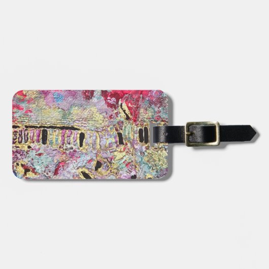 スネークスキン荷物タはっきりしたグ鮮やかカラフル ラゲッジタグ (正面横)