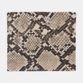 スネークスキン:テクスチャ付きの背景。 フリースブランケット (正面(横))