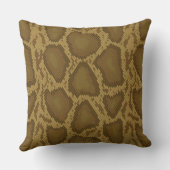 スネークスキン、ハ虫類パターン クッション (裏面)