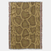 スネークスキン、ハ虫類パターン スローブランケット (正面縦)