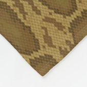 スネークスキン、ハ虫類パターン フリースブランケット (角)