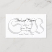 スネークスタイリッシュパターン光シルバーカラーモノグラム 名刺 (裏面)