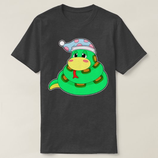 スネークスリーピングナイトキャップ Tシャツ (デザイン正面)