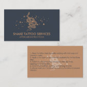 スネークタトゥーアフターケアの手順 名刺 (正面/裏面)