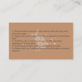 スネークタトゥーアフターケアの手順 名刺