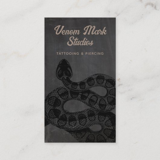 スネークタトゥーアーティストピアシングスタジオ 名刺 (正面)