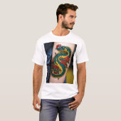 「スネークタトゥーハンドTシャツ Tシャツ (正面フル)