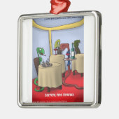 スネークダイナリーおもしろいクリスマスオーナメント メタルオーナメント (左)