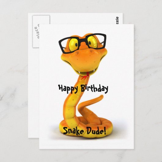 スネークダード |かわいい中国の〔占星術の〕十二宮図 ポストカード (正面/裏面)