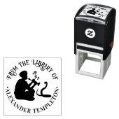 スネークチャーマーとコブラ ラウンド ライブラリーブック 名前 セルフインキングスタンプ (インサイチュ)