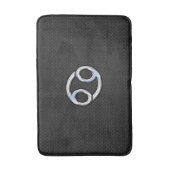 スネークデコールにクロームのような〔占星術の〕十二宮図のサイン バスマット (正面縦)