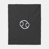 スネークデコールにクロームのような〔占星術の〕十二宮図のサイン フリースブランケット (正面)