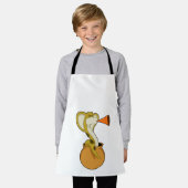 スネークトランペット音楽 エプロン (着用した状態)