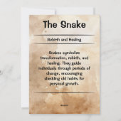 スネークトーテム精霊動物意味カード シーズンカード (裏面)