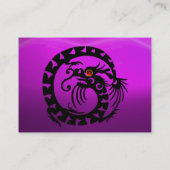 スネークドラゴンアメジスト紫ホワイトレッド 名刺 (裏面)