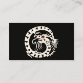 スネークドラゴンレッドルビー白黒紫ファンタジー 名刺 (裏面)