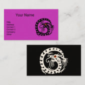 スネークドラゴンレッドルビー白黒紫ファンタジー 名刺 (正面/裏面)