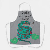スネークニューイヤー2025年!オールオーバープリントエプロン エプロン (正面)