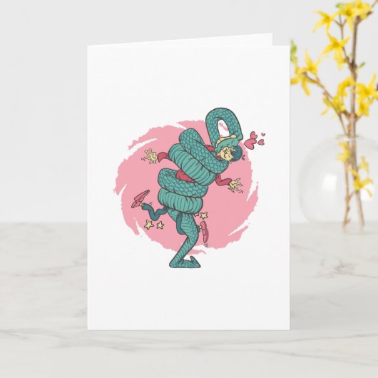 スネークハグ カード (黄色い花)