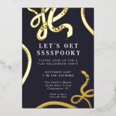 スネークハロウィン不気味フォイル招待状 箔招待状 (正面)
